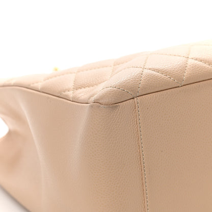 Chanel Caviar Quilted Grand Shopping Tote GST Beige Clair 21 of 23