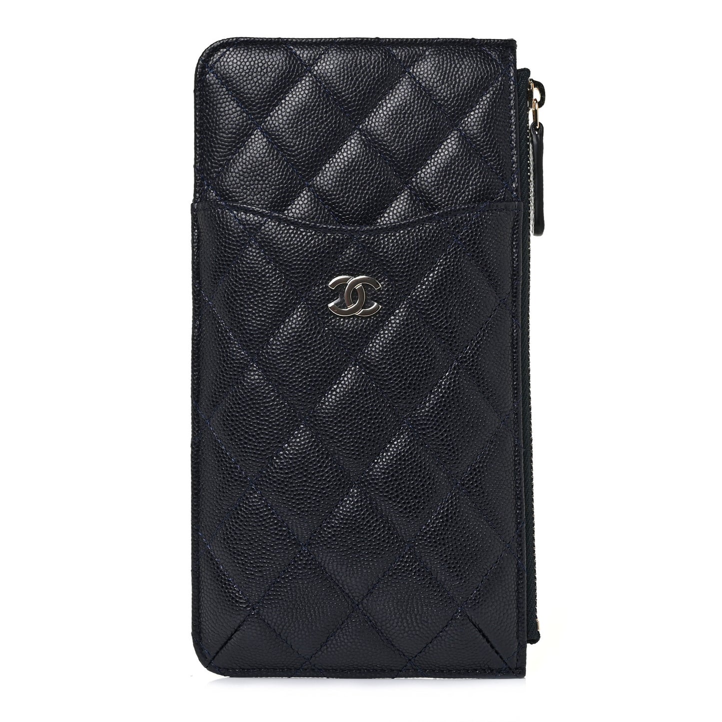 Caviar Quilted Classic iPhone Pouch Navy
