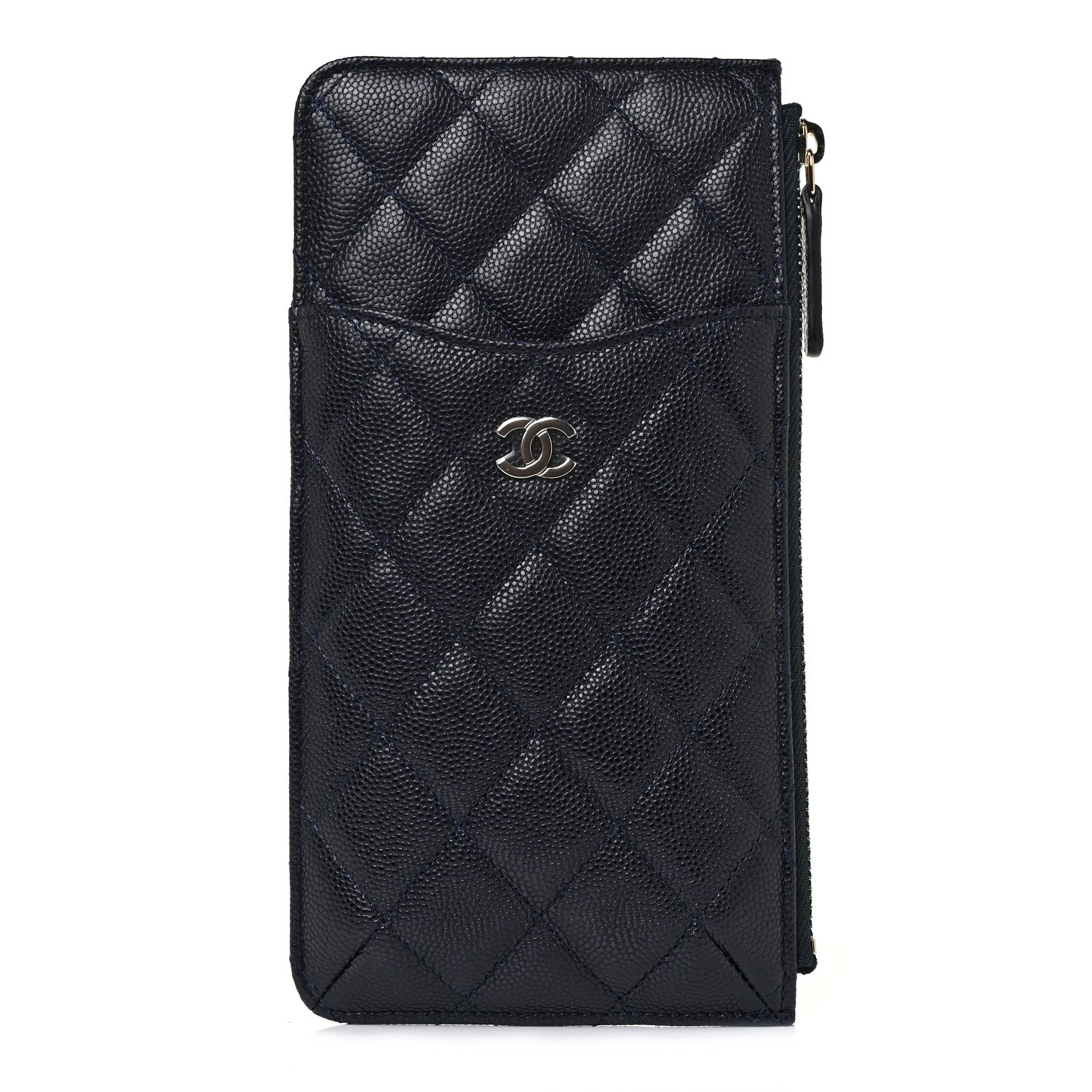 Chanel Caviar Quilted Classic iPhone Pouch Navy 1 of 10