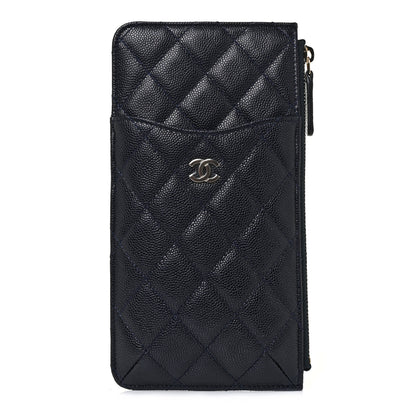 Chanel Caviar Quilted Classic iPhone Pouch Navy 1 of 10