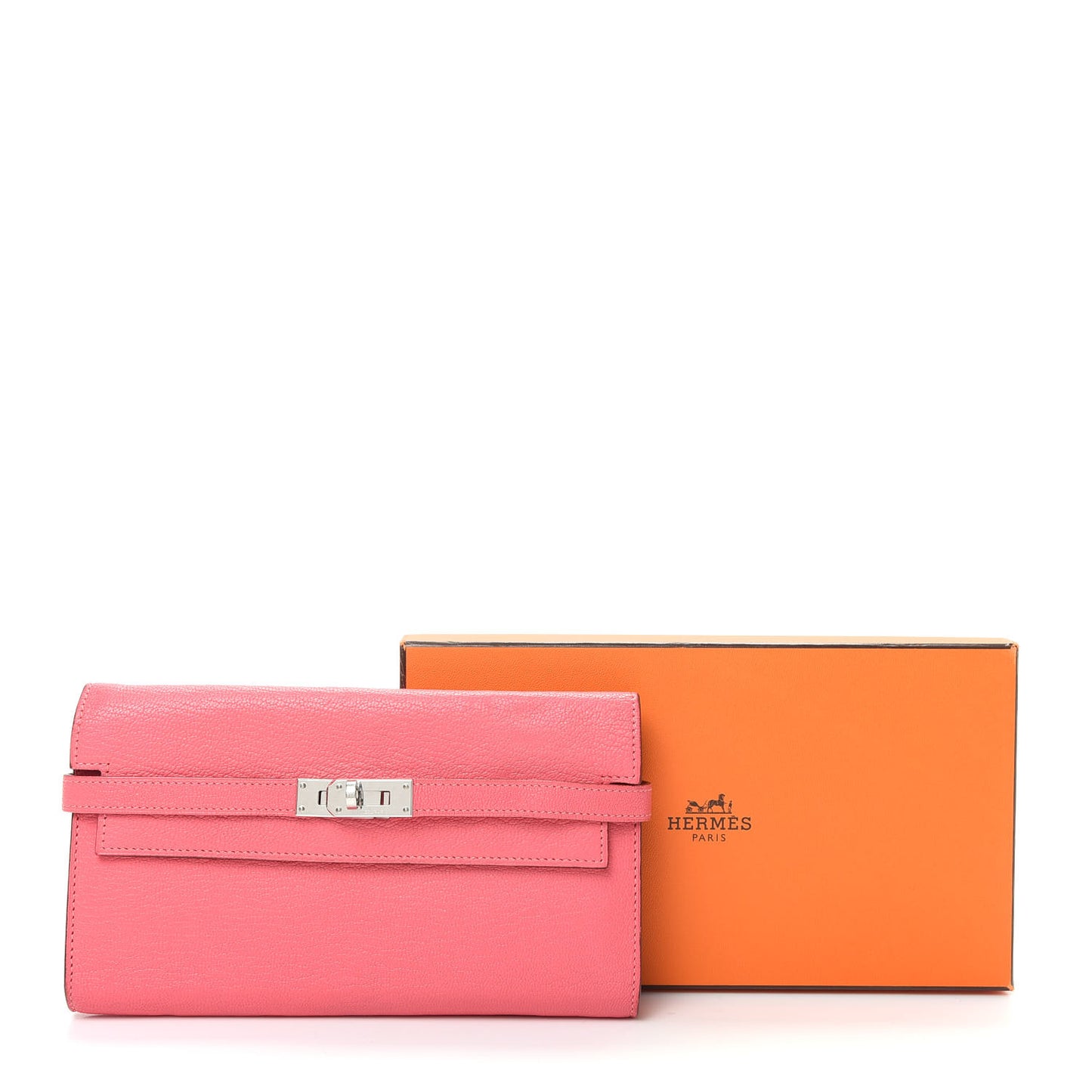 Chevre Mysore Kelly Longue Wallet Rose Lipstick