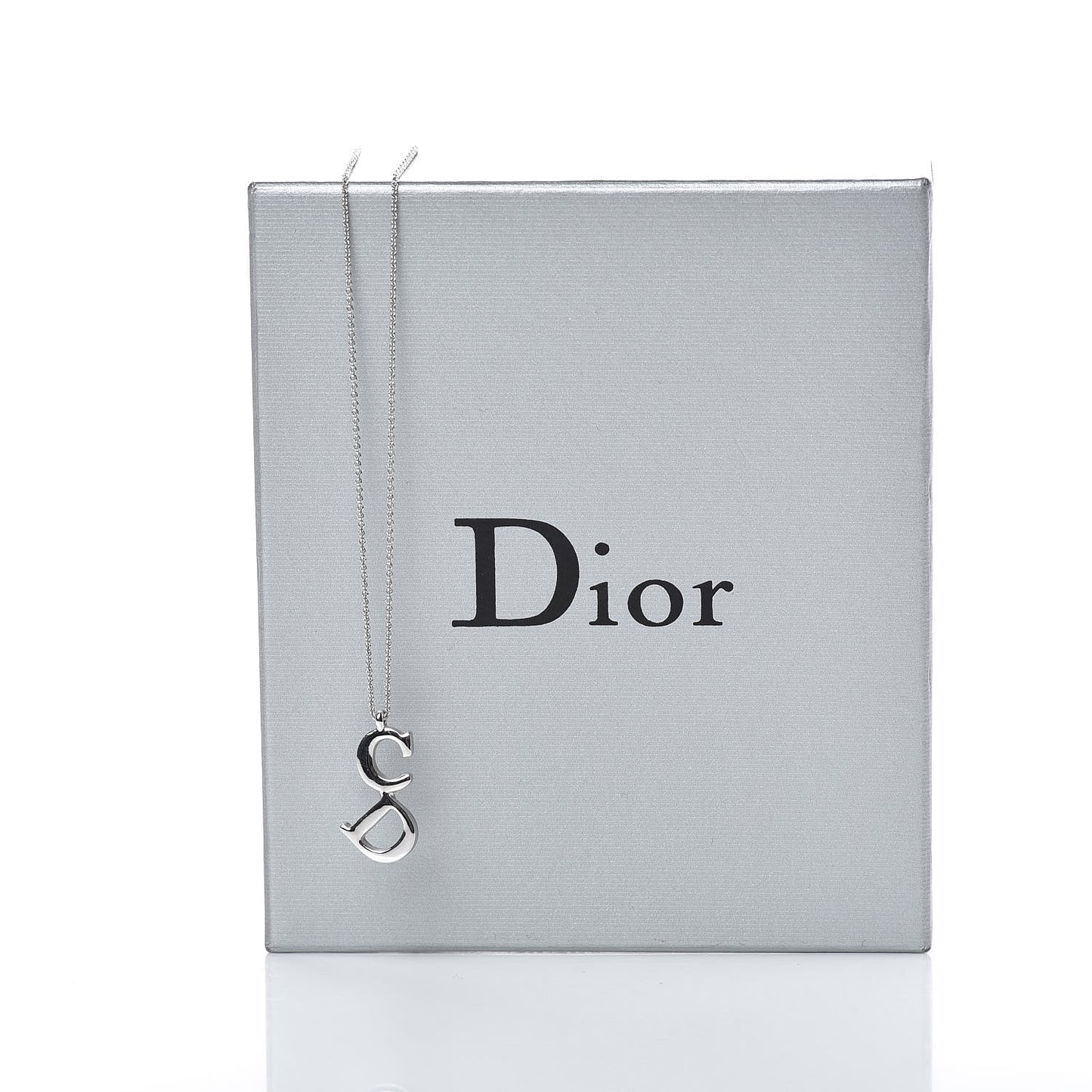 Metal CD Necklace Silver