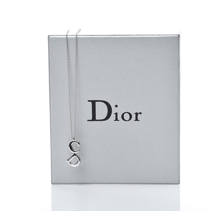 Christian Dior Metal CD Necklace Silver 6 of 6