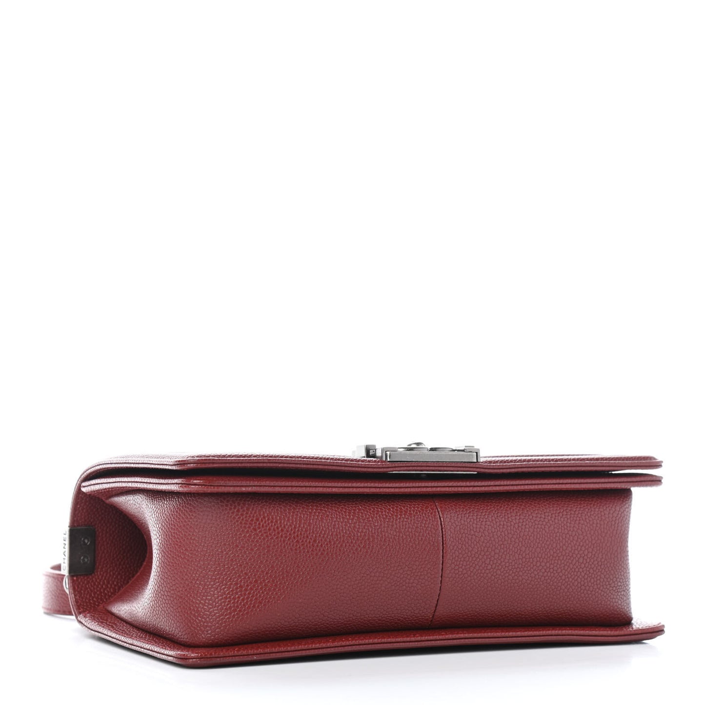Caviar Quilted Medium Boy Flap Dark Red