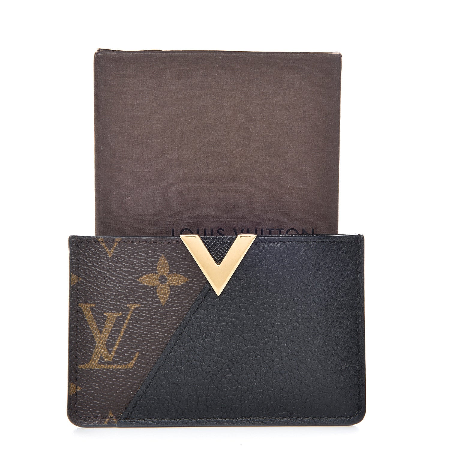 Louis Vuitton Monogram Calfskin Kimono Card Holder Black 9 of 9