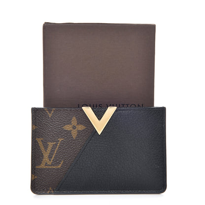 Louis Vuitton Monogram Calfskin Kimono Card Holder Black 9 of 9
