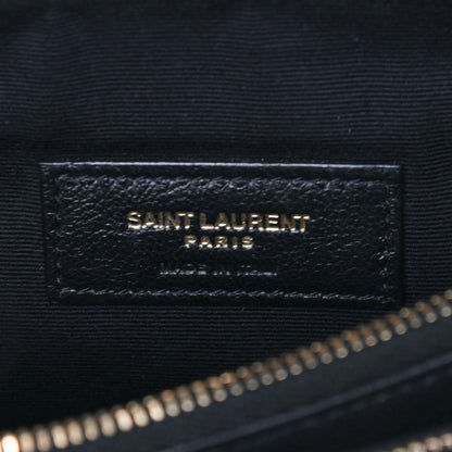 Saint Laurent Lambskin Diamond Quilted Monogram Angie Chain Bag Black 6 of 9