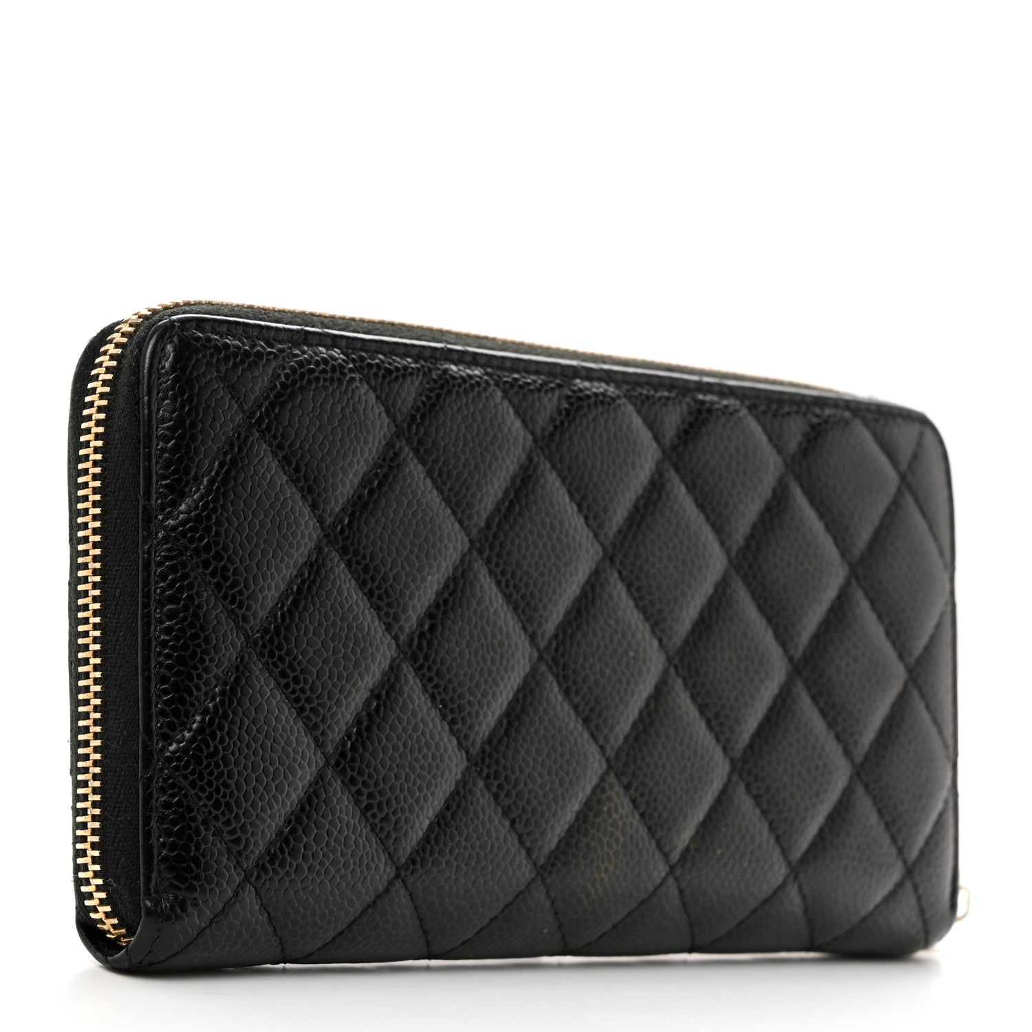 Chanel Caviar Quilted Large Gusset Zip Around Wallet Black 3 of 8