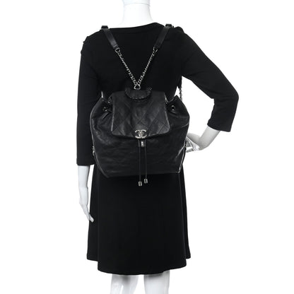 Chanel Grained Calfskin Stitched Braided With Style Backpack Black 2 of 10