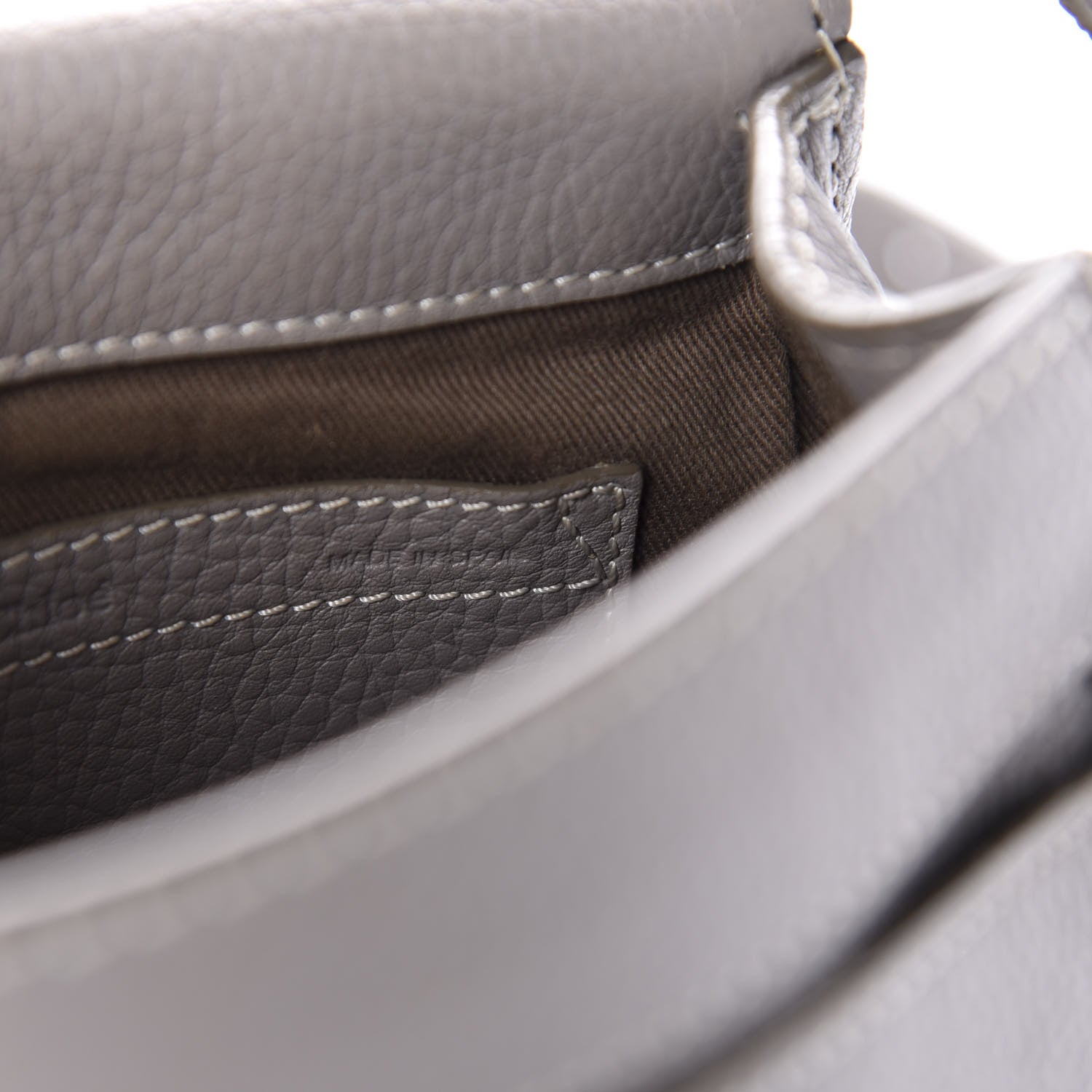 Chloe Calfskin Mini Marcie Round Crossbody Bag Cashmere Grey 9 of 11