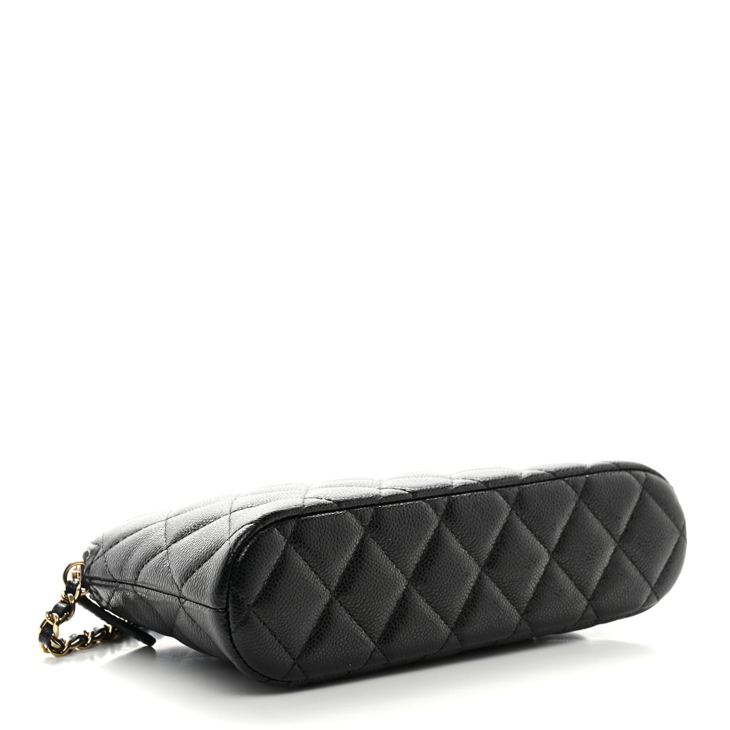 Caviar Quilted Classic Clutch with Chain Black