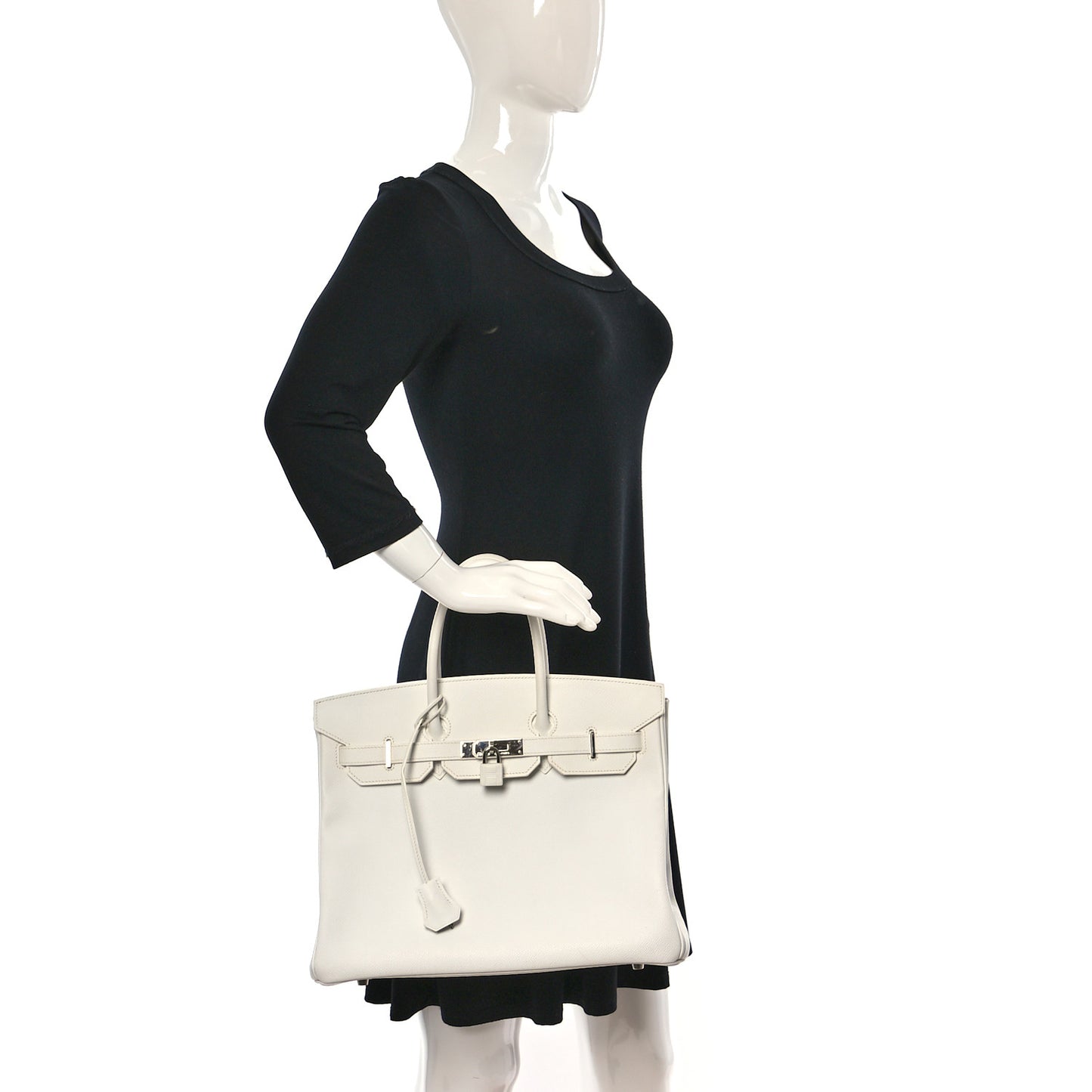 Epsom Birkin 35 White