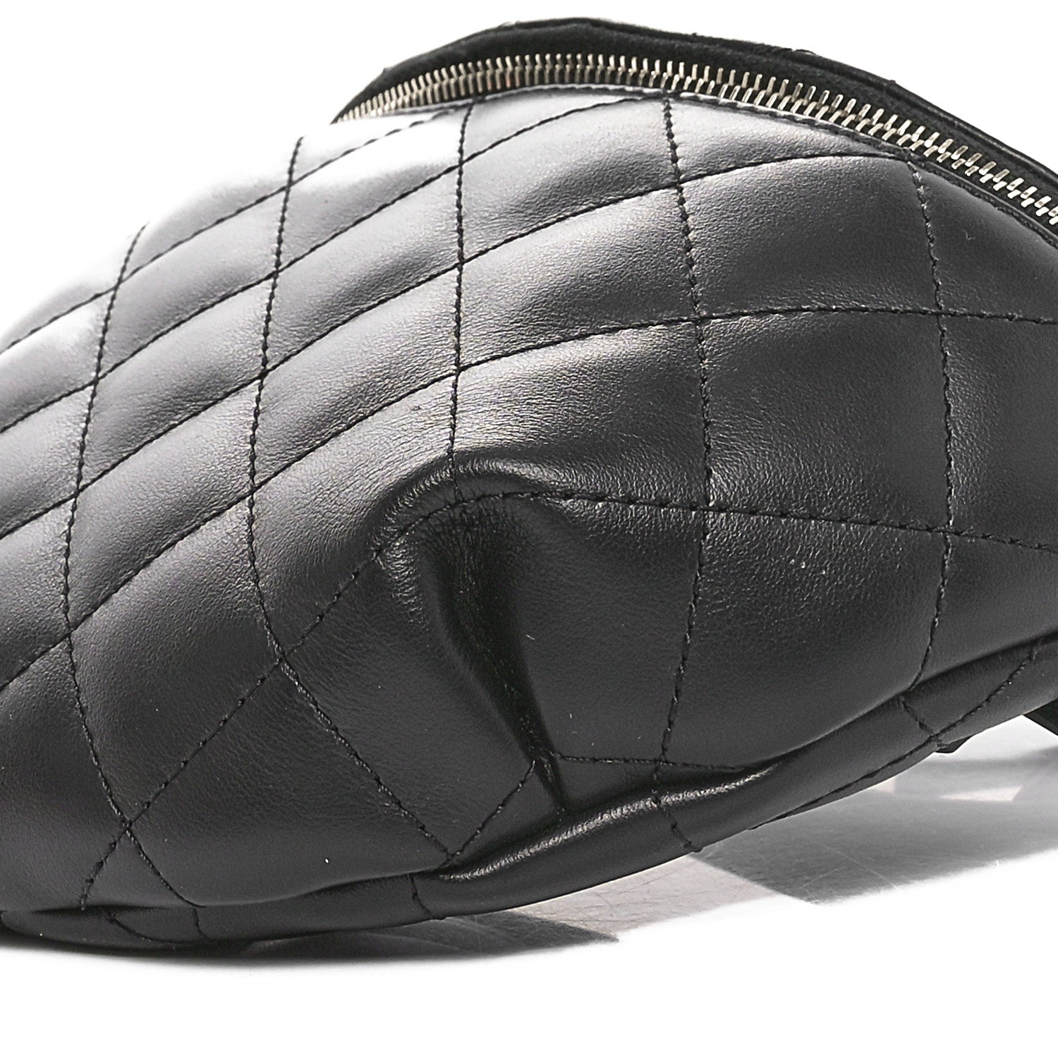 Chanel Calfskin Quilted Waist Belt Bag Black 10 of 11
