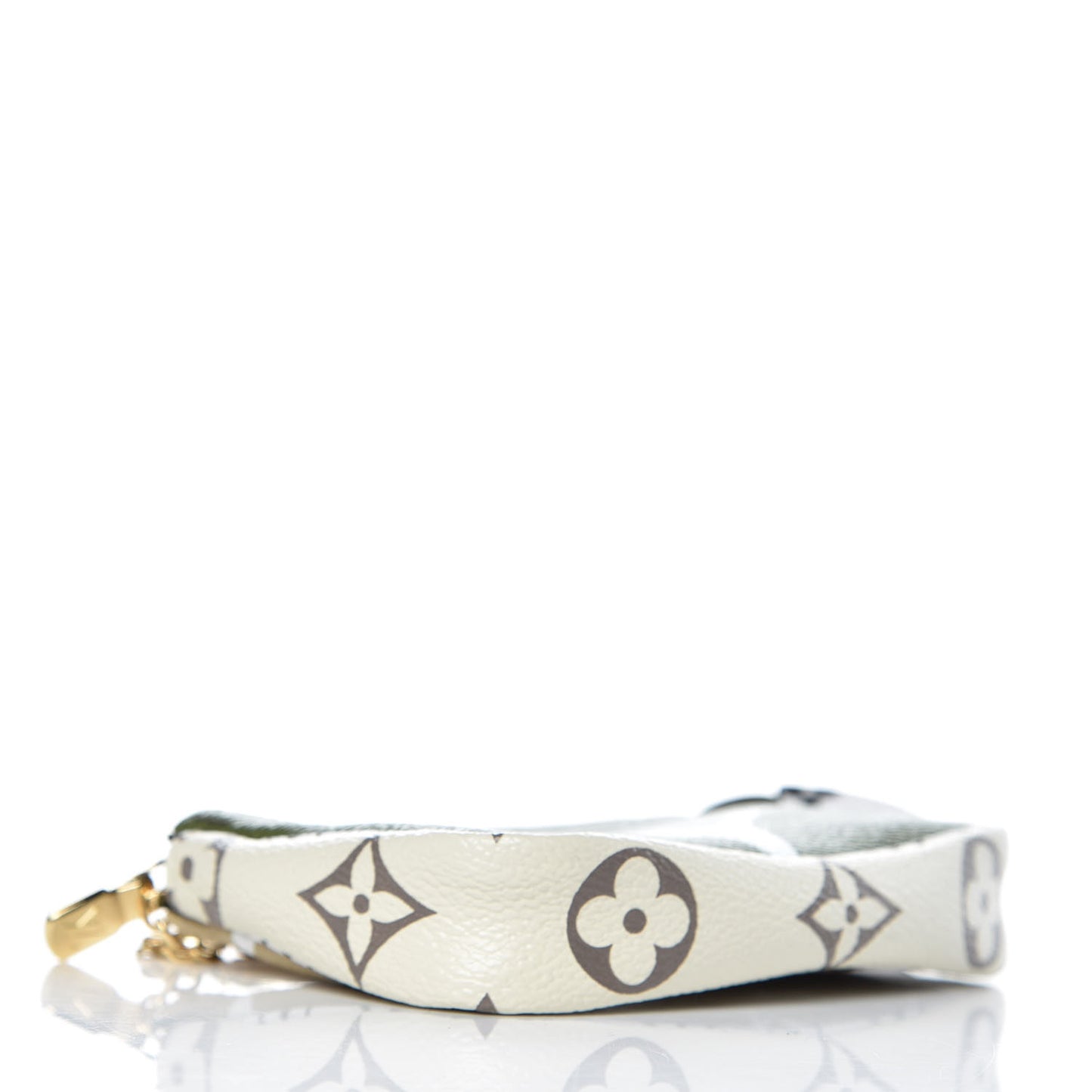 Monogram Giant Micro Pochette Accessories Kaki White