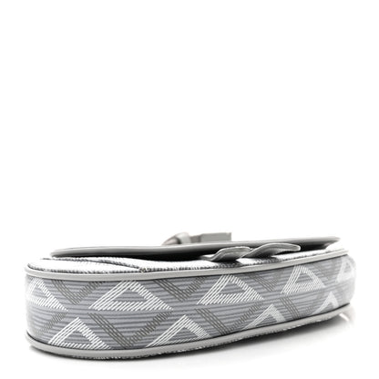 Christian Dior CHRISTIAN DIOR Coated Canvas CD Diamond Mens Mini Saddle Bag Grey 4 of 14