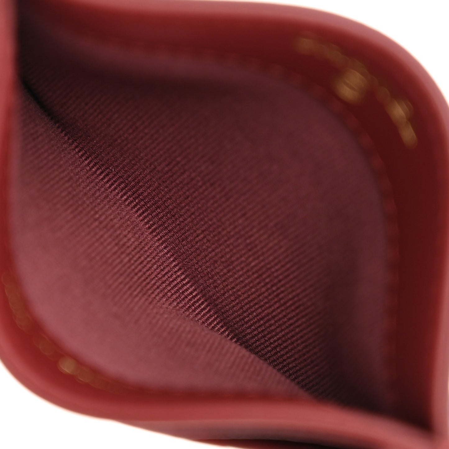 Caviar Quilted Card Holder Burgundy