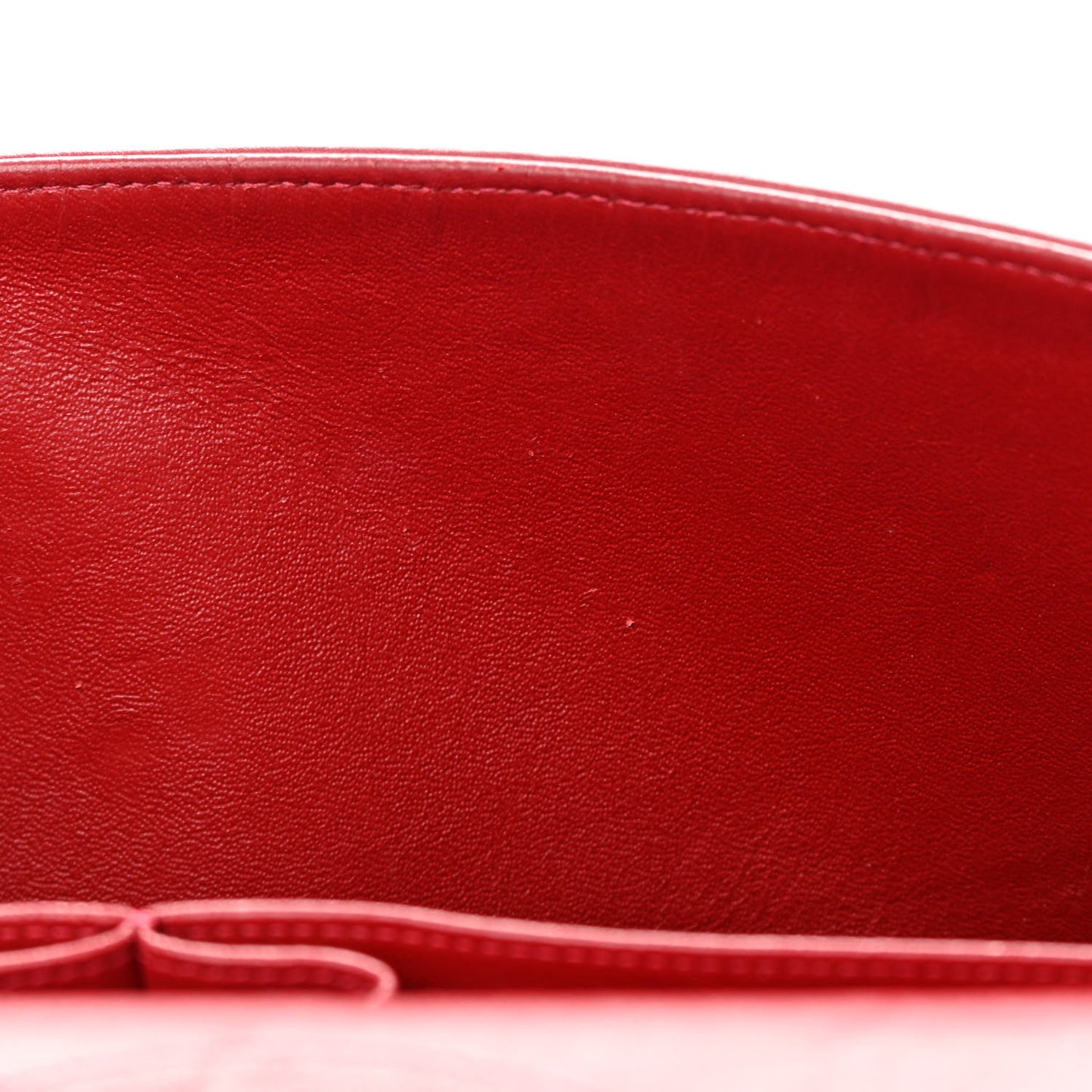 Patent Quilted Jumbo Double Flap Red