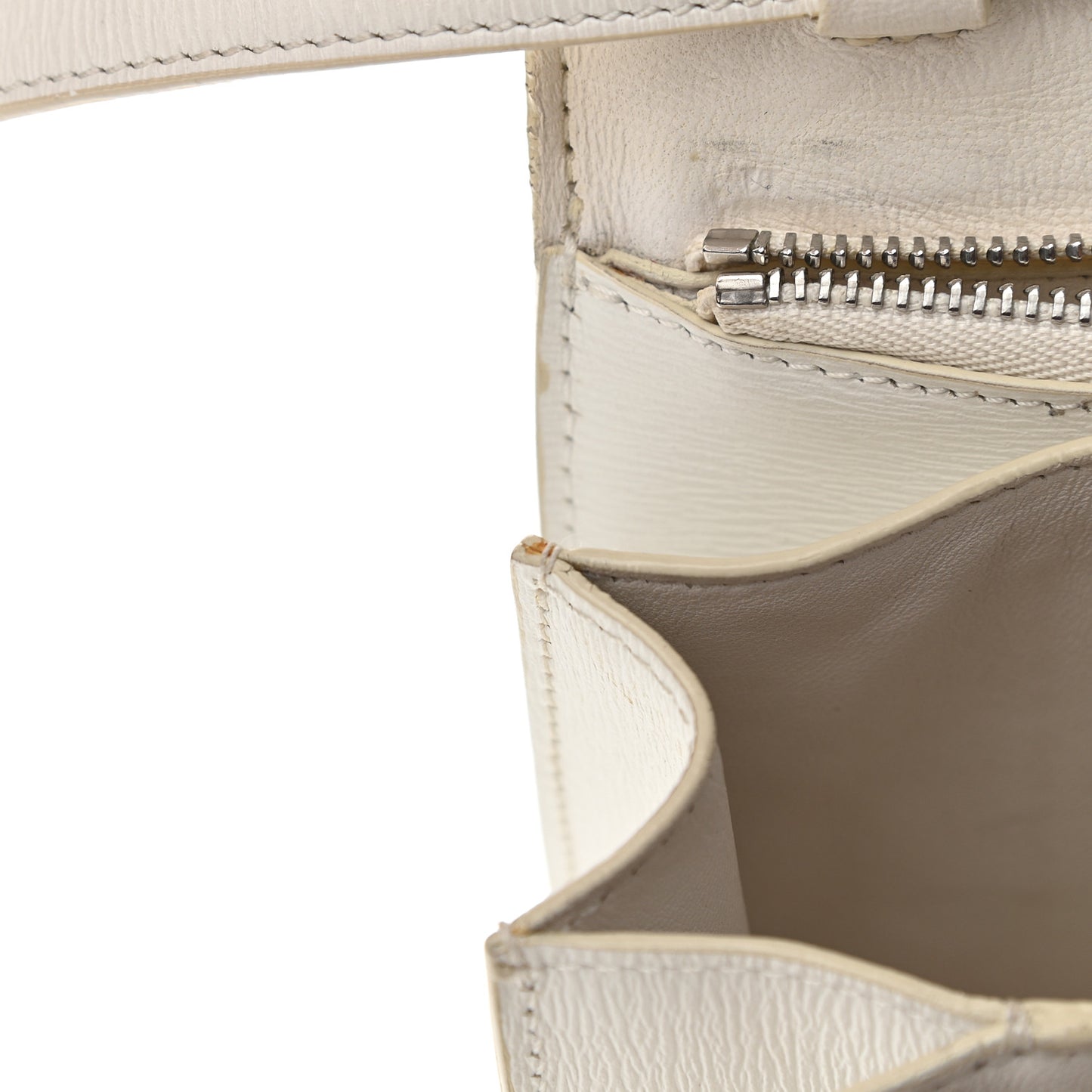 Liege Calfskin Medium Classic Box Flap Bag White