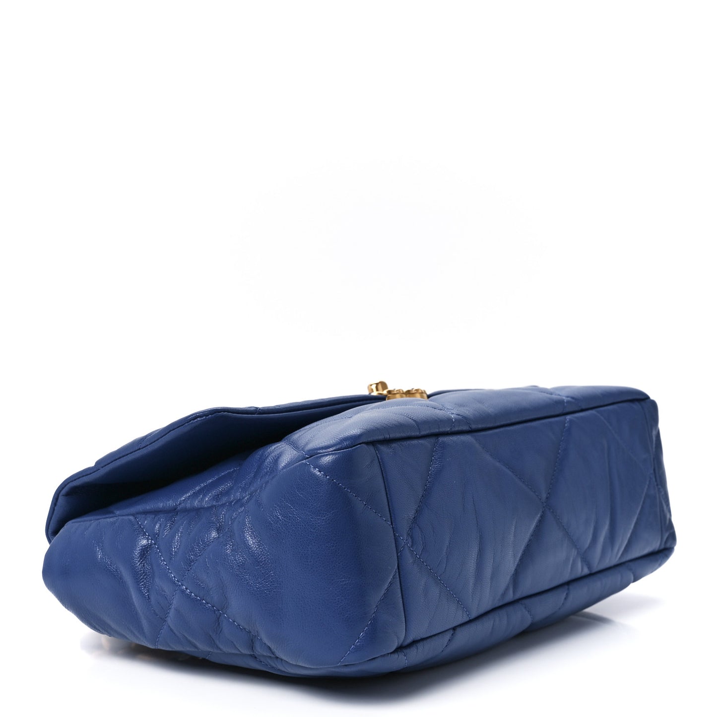 Lambskin Quilted Large Chanel 19 Flap Blue