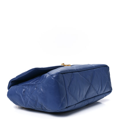 Chanel Lambskin Quilted Large Chanel 19 Flap Blue 4 of 11