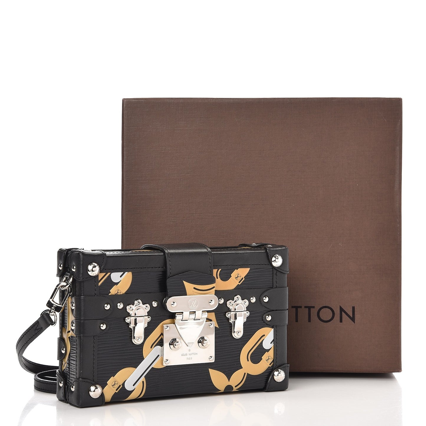 Epi Chain Flower Petite Malle Black