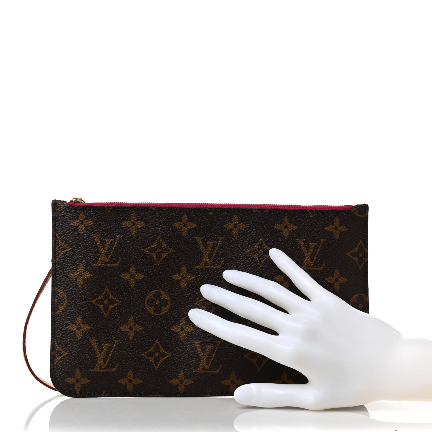 Louis Vuitton Monogram Neverfull MM GM Pochette Fuchsia 2 of 6