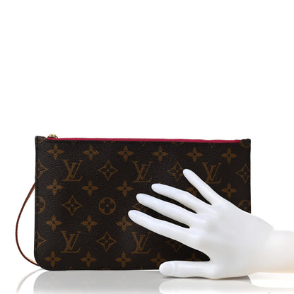 Louis Vuitton Monogram Neverfull MM GM Pochette Fuchsia 2 of 6