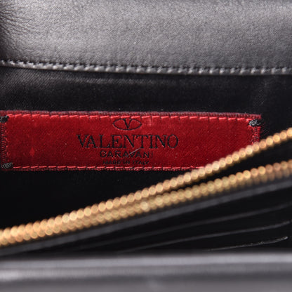 Valentino Garavani Calfskin Rockstud Wallet on Chain Black 6 of 15