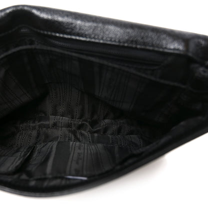 Salvatore Ferragamo Buffalo Gancini Shoulder Bag Black 5 of 9