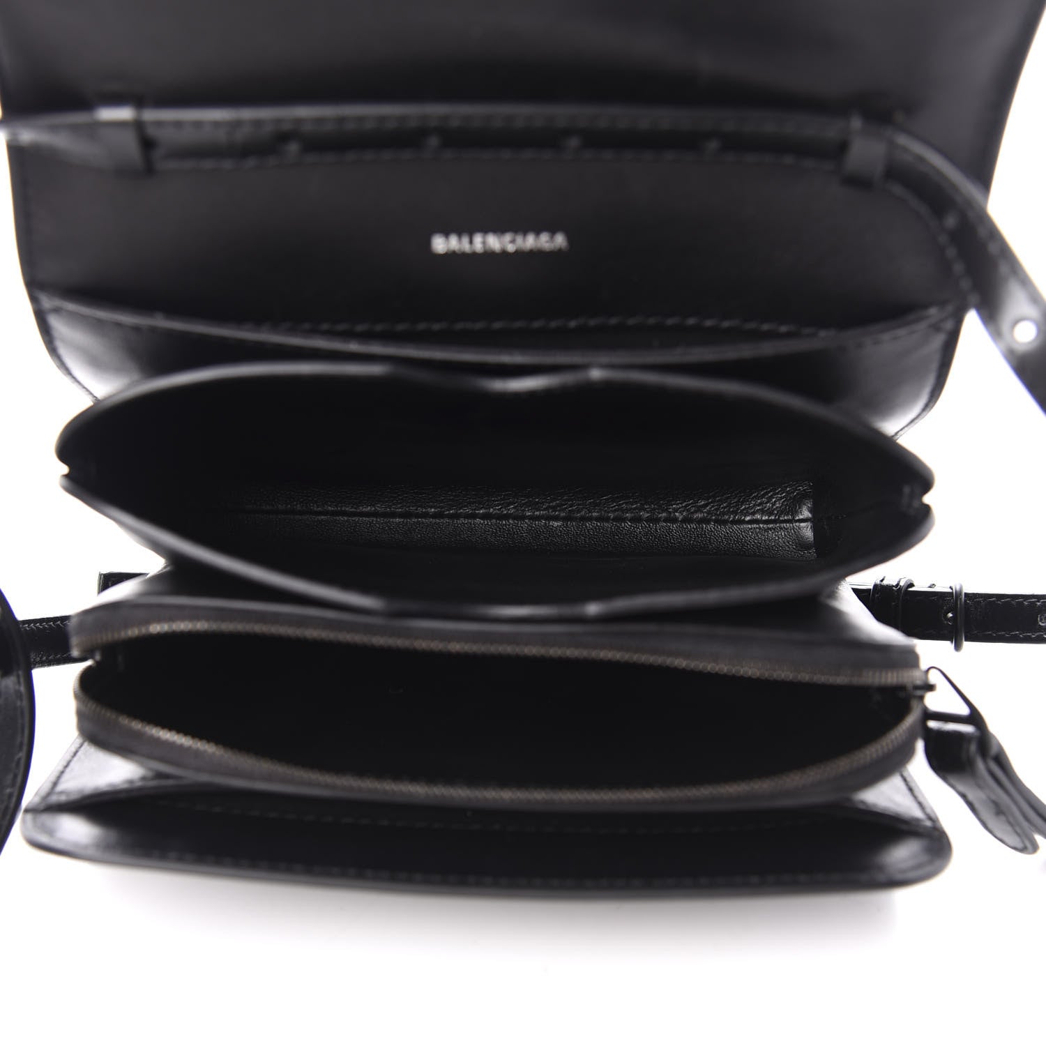 Balenciaga Shiny Box Calfskin Small B Bag Black 5 of 11