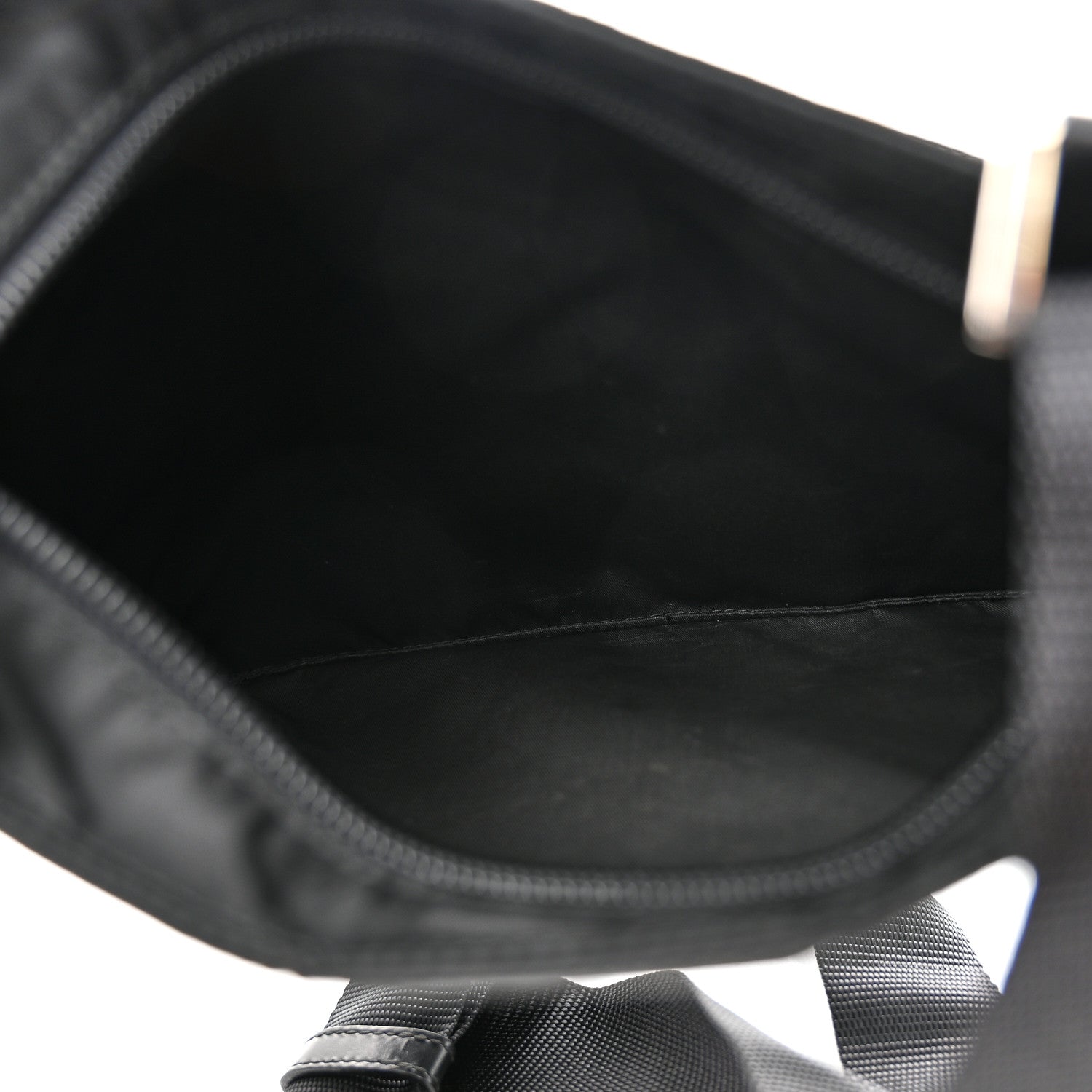 Prada Nylon Vela Flat Messenger Bag Black 5 of 10