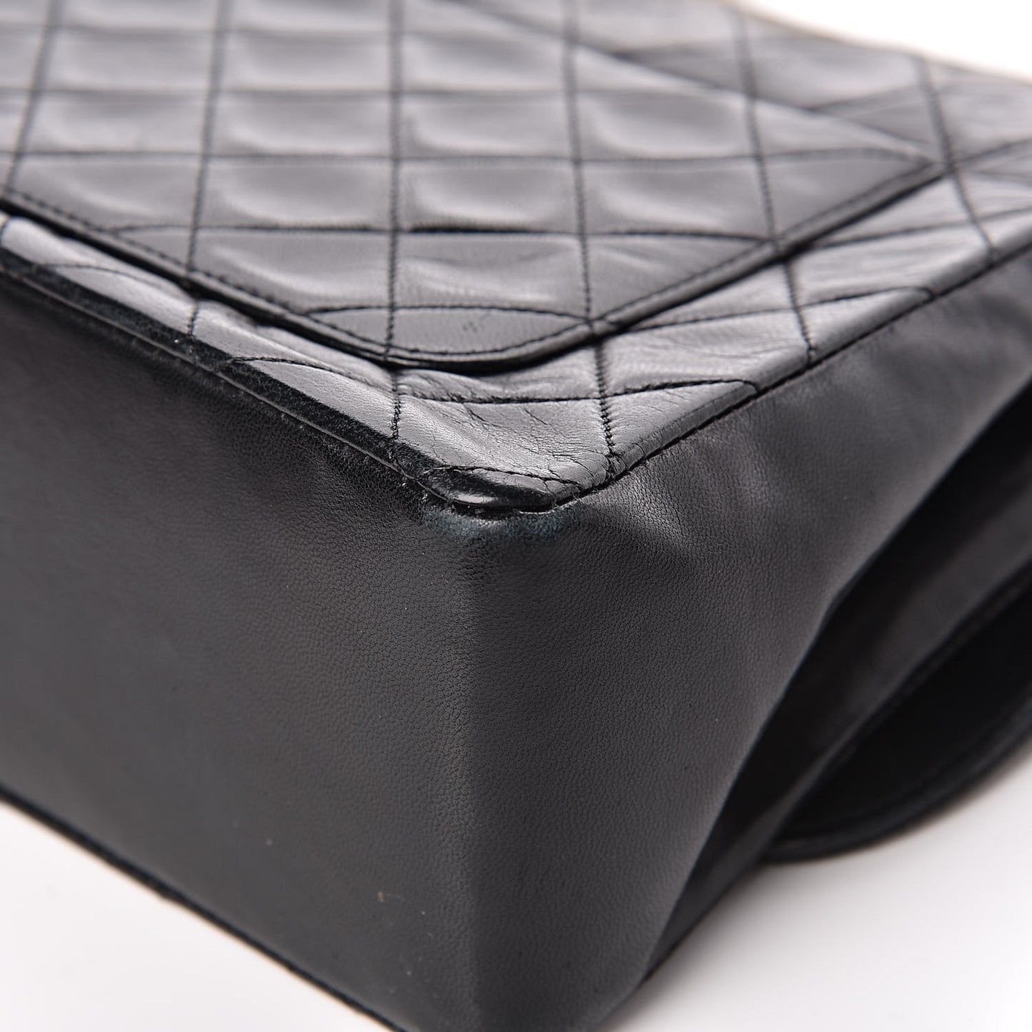 Lambskin Quilted Medium Single Flap Black
