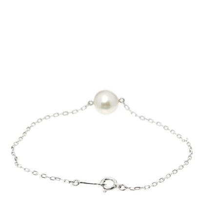 Mikimoto 18K White Gold Akoya Pearl 8-8.5mm Single Station Bracelet 3 of 5
