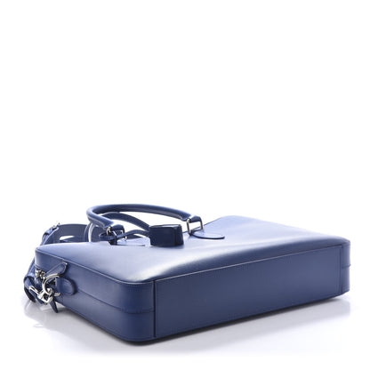 Burberry Textured Calfskin Barrow Briefcase Deep Blue 4 of 10