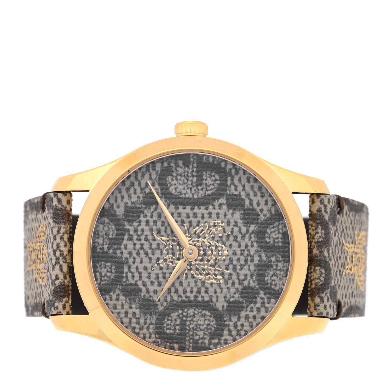Gucci Stainless Steel Canvas 38mm G-Timeless GG Supreme Bee Quartz Watch Brown 2 of 4