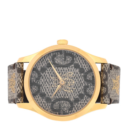 Gucci Stainless Steel Canvas 38mm G-Timeless GG Supreme Bee Quartz Watch Brown 2 of 4