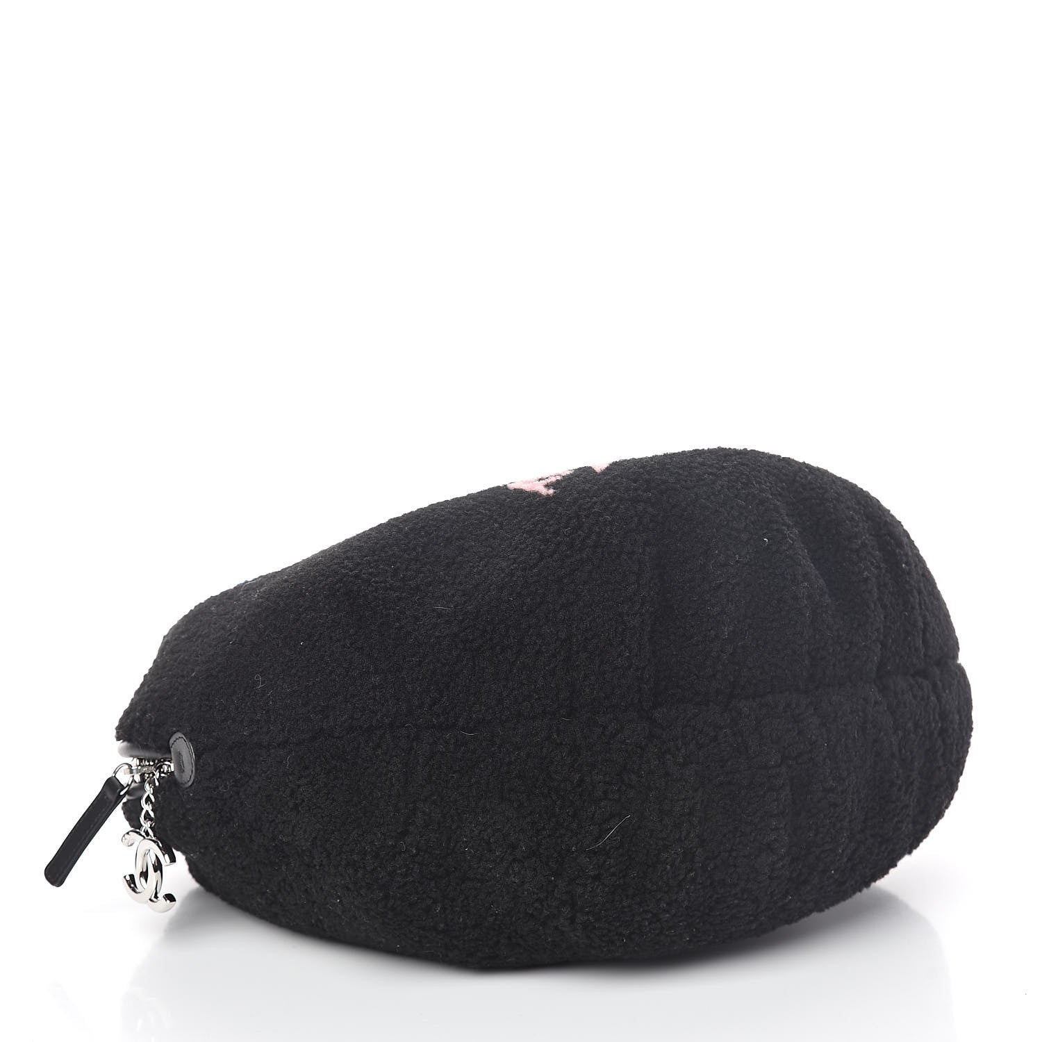 Chanel Shearling Large Deauville Round Bag Black 5 of 10
