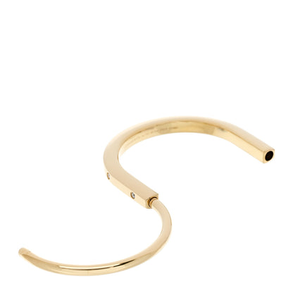 Tiffany 18K Yellow Gold Diamond Tiffany Lock Bangle Bracelet 4 of 6