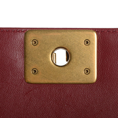 Chanel Lambskin Quilted Medium Boy Flap Dark Red 9 of 9
