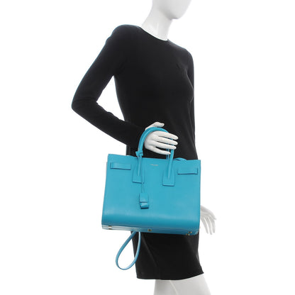 Saint Laurent Calfskin Small Sac De Jour Turquoise 2 of 7