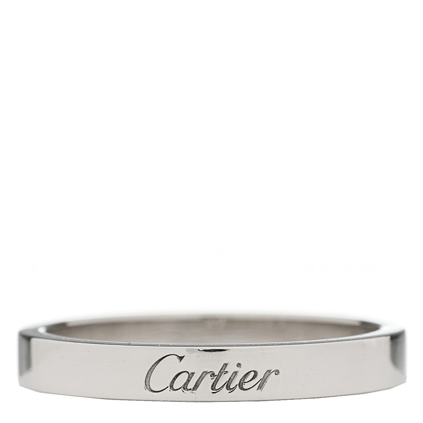 Platinum 3mm C De Cartier Wedding Band Ring 58 8.25