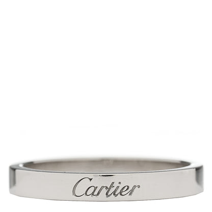 Cartier Platinum 3mm C De Cartier Wedding Band Ring 58 8.25 1 of 4
