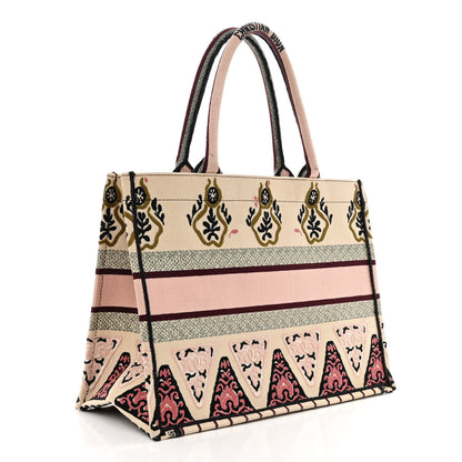 Christian Dior Canvas Embroidered Geometric Medium Book Tote Multicolor 3 of 18