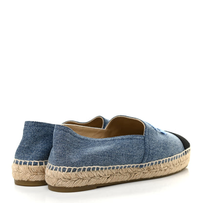 Chanel Denim CC Espadrilles 38 Blue Black 4 of 9