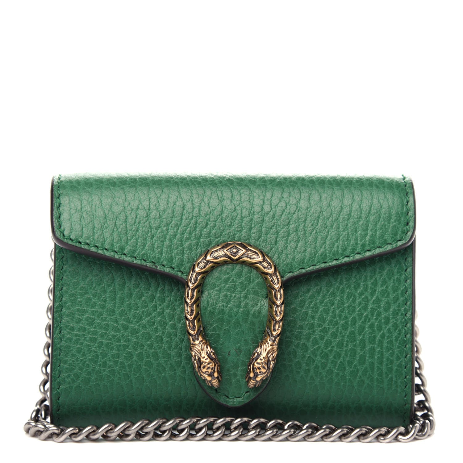 Gucci Calfskin Dionysus Coin Purse Emerald 1 of 7
