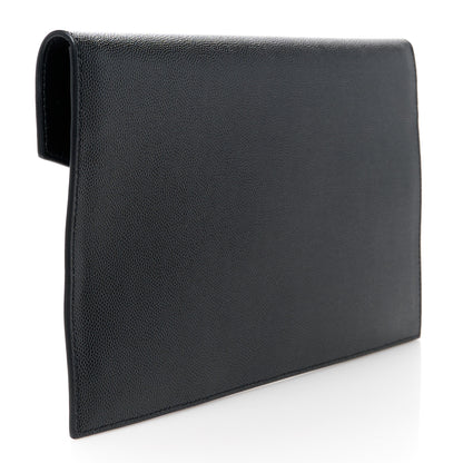 Saint Laurent Grain De Poudre Uptown Pouch Black 3 of 10