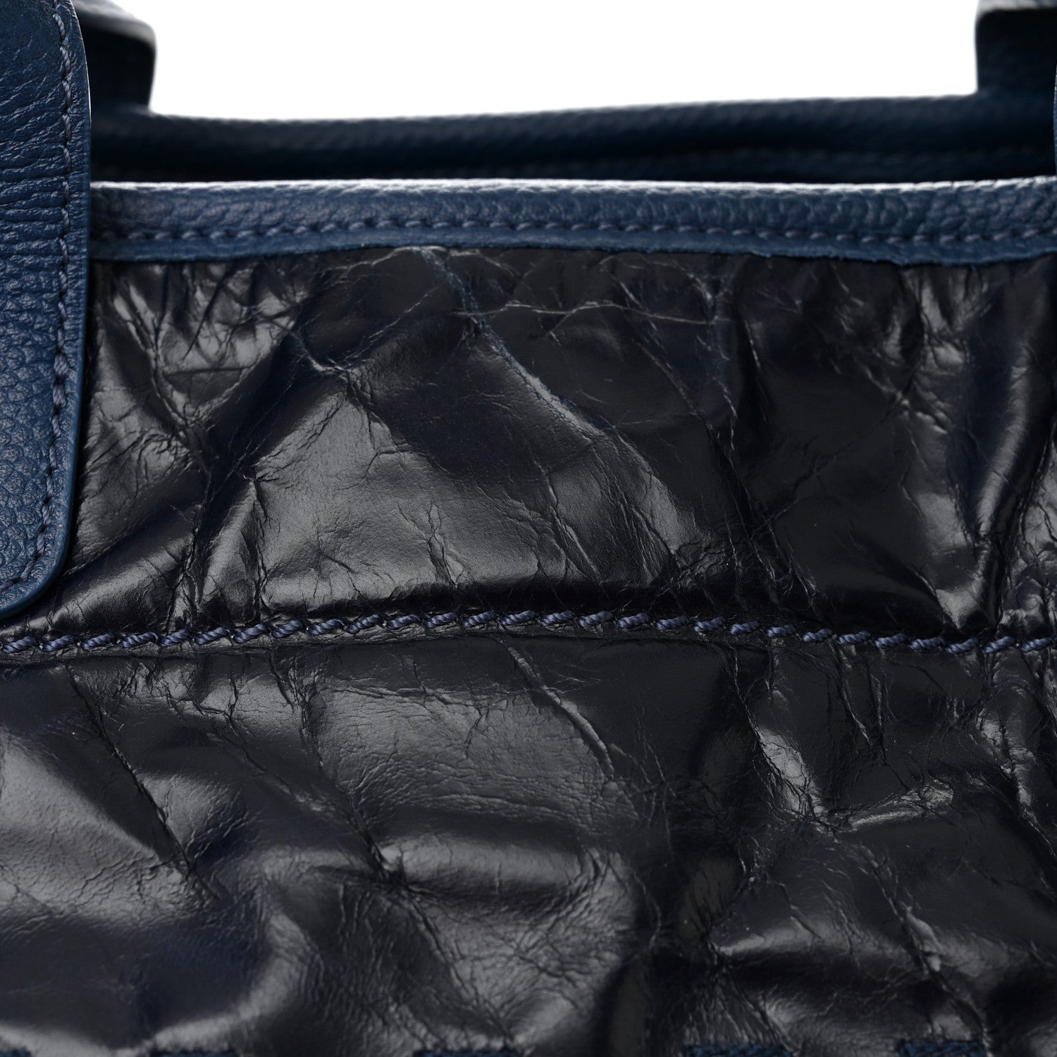 Chanel Glazed Calfskin Large Deauville Tote Blue 14 of 14