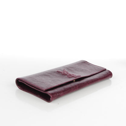 Saint Laurent Textured Calfskin Small Belle De Jour Clutch Purple 4 of 7