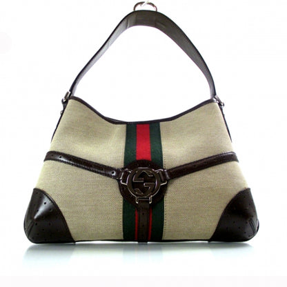 Gucci Monogram Signature Reins Hobo 1 of 11