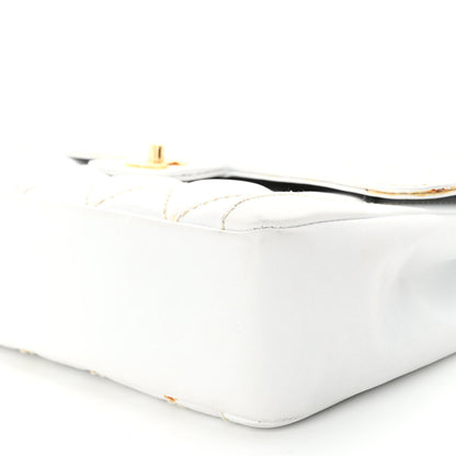 Chanel Calfskin Quilted Wild Stitch Large Flap White 9 of 10
